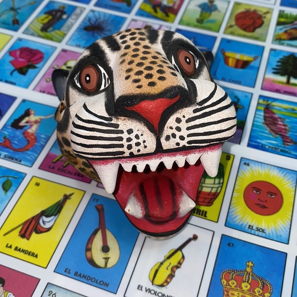 •handmade• Jaguar Head - Oaxacan Alebrije Wood Carving - Picture 4 of 11